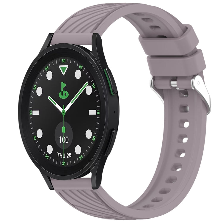 Stripe Texture Silicone 20mm Watch Band, For Samsung Galaxy Watch 6 44mm, For Samsung Galaxy Watch 6 40mm, For Samsung Galaxy Watch 6 Classic 43mm, For Samsung Galaxy Watch5 Pro Golf Edition