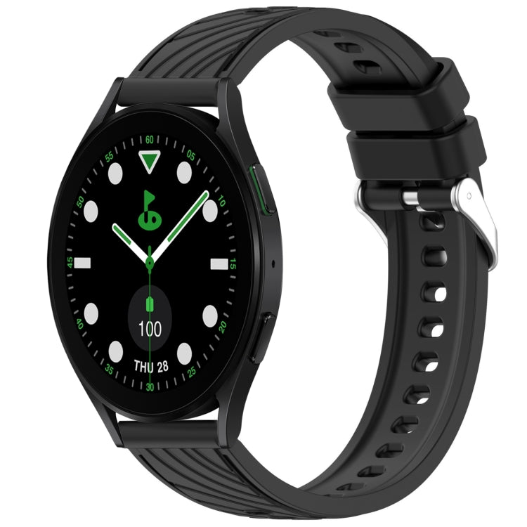 Stripe Texture Silicone 20mm Watch Band, For Samsung Galaxy Watch5 Golf Edition, For Samsung Galaxy Watch 5  44mm, For Samsung Galaxy Watch 5 Pro  45mm, For Samsung Galaxy Watch 5  40mm