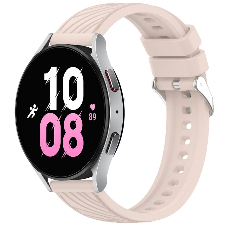 Stripe Texture Silicone 20mm Watch Band, For Samsung Galaxy Watch5 Golf Edition, For Samsung Galaxy Watch 5  44mm, For Samsung Galaxy Watch 5 Pro  45mm, For Samsung Galaxy Watch 5  40mm