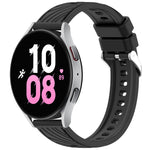 Stripe Texture Silicone 20mm Watch Band, For Samsung Galaxy Watch5 Golf Edition, For Samsung Galaxy Watch 5  44mm, For Samsung Galaxy Watch 5 Pro  45mm, For Samsung Galaxy Watch 5  40mm