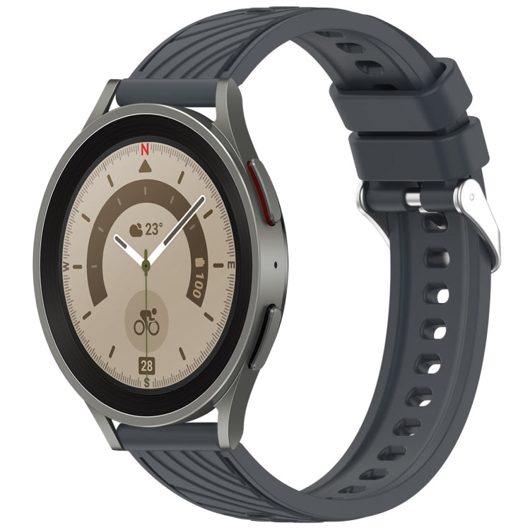 Stripe Texture Silicone 20mm Watch Band, For Samsung Galaxy Watch5 Golf Edition, For Samsung Galaxy Watch 5  44mm, For Samsung Galaxy Watch 5 Pro  45mm, For Samsung Galaxy Watch 5  40mm