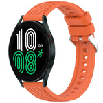 Stripe Texture Silicone 20mm Watch Band, For Samsung Galaxy Watch 4 44mm, For Samsung Galaxy Watch 4 40mm, For Samsung  Galaxy Watch 4 Classic 46mm, For Samsung  Galaxy Watch 4 Classic 42mm