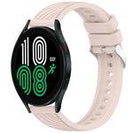 Stripe Texture Silicone 20mm Watch Band, For Samsung Galaxy Watch 4 44mm, For Samsung Galaxy Watch 4 40mm, For Samsung  Galaxy Watch 4 Classic 46mm, For Samsung  Galaxy Watch 4 Classic 42mm