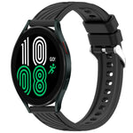 Stripe Texture Silicone 20mm Watch Band, For Samsung Galaxy Watch 4 44mm, For Samsung Galaxy Watch 4 40mm, For Samsung  Galaxy Watch 4 Classic 46mm, For Samsung  Galaxy Watch 4 Classic 42mm