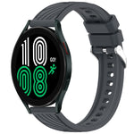 Stripe Texture Silicone 20mm Watch Band, For Samsung Galaxy Watch 4 44mm, For Samsung Galaxy Watch 4 40mm, For Samsung  Galaxy Watch 4 Classic 46mm, For Samsung  Galaxy Watch 4 Classic 42mm