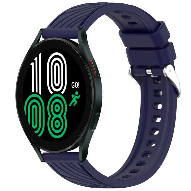 Stripe Texture Silicone 20mm Watch Band, For Samsung Galaxy Watch 4 44mm, For Samsung Galaxy Watch 4 40mm, For Samsung  Galaxy Watch 4 Classic 46mm, For Samsung  Galaxy Watch 4 Classic 42mm