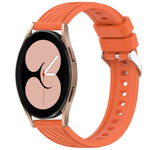 Stripe Texture Silicone 20mm Watch Band, For Samsung Galaxy Watch 4 44mm, For Samsung Galaxy Watch 4 40mm, For Samsung  Galaxy Watch 4 Classic 46mm, For Samsung  Galaxy Watch 4 Classic 42mm