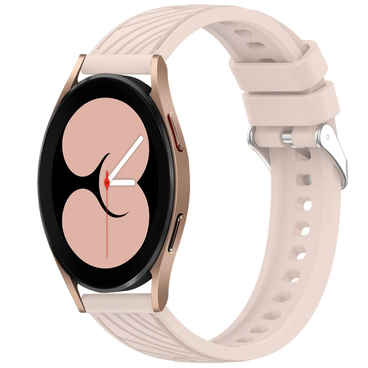 Stripe Texture Silicone 20mm Watch Band, For Samsung Galaxy Watch 4 44mm, For Samsung Galaxy Watch 4 40mm, For Samsung  Galaxy Watch 4 Classic 46mm, For Samsung  Galaxy Watch 4 Classic 42mm