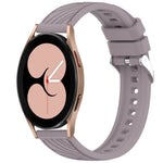 Stripe Texture Silicone 20mm Watch Band, For Samsung Galaxy Watch 4 44mm, For Samsung Galaxy Watch 4 40mm, For Samsung  Galaxy Watch 4 Classic 46mm, For Samsung  Galaxy Watch 4 Classic 42mm