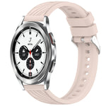 Stripe Texture Silicone 20mm Watch Band, For Samsung Galaxy Watch 4 44mm, For Samsung Galaxy Watch 4 40mm, For Samsung  Galaxy Watch 4 Classic 46mm, For Samsung  Galaxy Watch 4 Classic 42mm