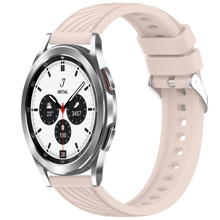 Stripe Texture Silicone 20mm Watch Band, For Samsung Galaxy Watch 4 44mm, For Samsung Galaxy Watch 4 40mm, For Samsung  Galaxy Watch 4 Classic 46mm, For Samsung  Galaxy Watch 4 Classic 42mm
