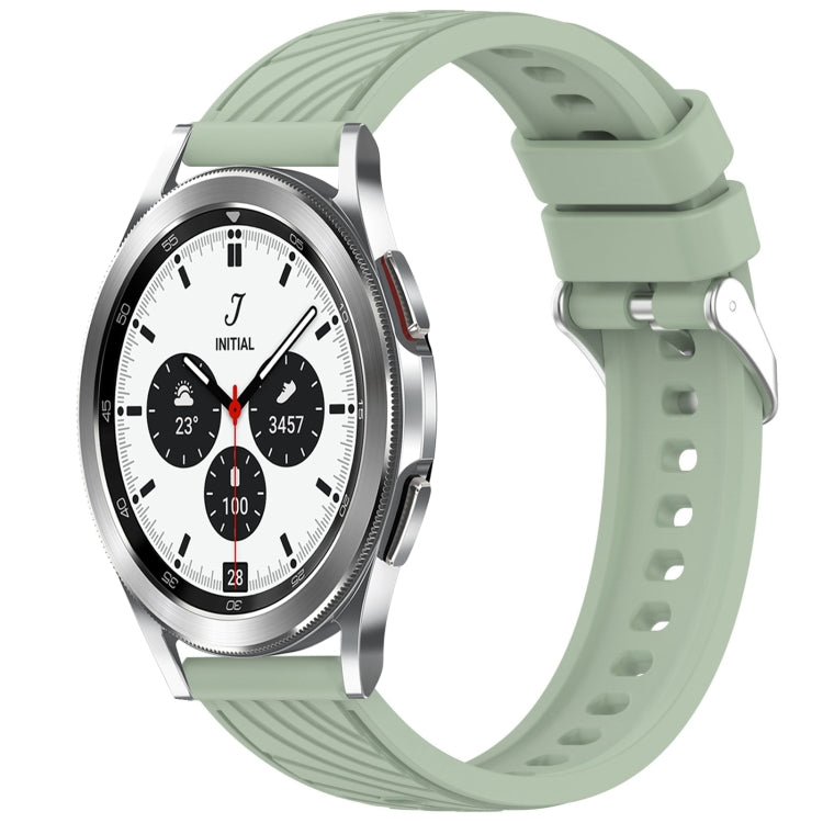 Stripe Texture Silicone 20mm Watch Band, For Samsung Galaxy Watch 4 44mm, For Samsung Galaxy Watch 4 40mm, For Samsung  Galaxy Watch 4 Classic 46mm, For Samsung  Galaxy Watch 4 Classic 42mm