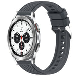 Stripe Texture Silicone 20mm Watch Band, For Samsung Galaxy Watch 4 44mm, For Samsung Galaxy Watch 4 40mm, For Samsung  Galaxy Watch 4 Classic 46mm, For Samsung  Galaxy Watch 4 Classic 42mm