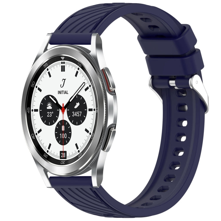 Stripe Texture Silicone 20mm Watch Band, For Samsung Galaxy Watch 4 44mm, For Samsung Galaxy Watch 4 40mm, For Samsung  Galaxy Watch 4 Classic 46mm, For Samsung  Galaxy Watch 4 Classic 42mm
