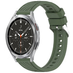 Stripe Texture Silicone 20mm Watch Band, For Samsung Galaxy Watch 4 44mm, For Samsung Galaxy Watch 4 40mm, For Samsung  Galaxy Watch 4 Classic 46mm, For Samsung  Galaxy Watch 4 Classic 42mm