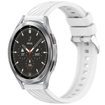 Stripe Texture Silicone 20mm Watch Band, For Samsung Galaxy Watch 4 44mm, For Samsung Galaxy Watch 4 40mm, For Samsung  Galaxy Watch 4 Classic 46mm, For Samsung  Galaxy Watch 4 Classic 42mm