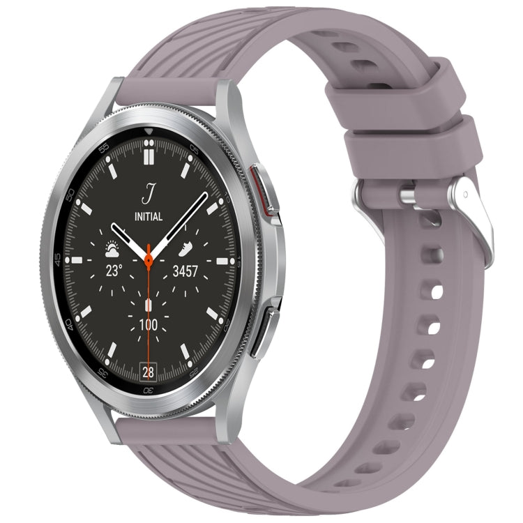Stripe Texture Silicone 20mm Watch Band, For Samsung Galaxy Watch 4 44mm, For Samsung Galaxy Watch 4 40mm, For Samsung  Galaxy Watch 4 Classic 46mm, For Samsung  Galaxy Watch 4 Classic 42mm