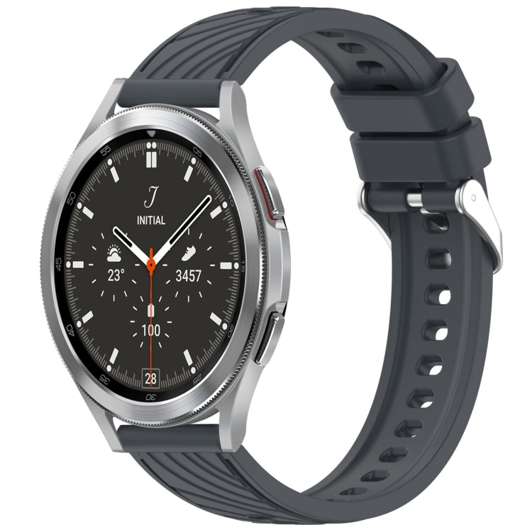 Stripe Texture Silicone 20mm Watch Band, For Samsung Galaxy Watch 4 44mm, For Samsung Galaxy Watch 4 40mm, For Samsung  Galaxy Watch 4 Classic 46mm, For Samsung  Galaxy Watch 4 Classic 42mm