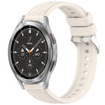 Stripe Texture Silicone 20mm Watch Band, For Samsung Galaxy Watch 4 44mm, For Samsung Galaxy Watch 4 40mm, For Samsung  Galaxy Watch 4 Classic 46mm, For Samsung  Galaxy Watch 4 Classic 42mm