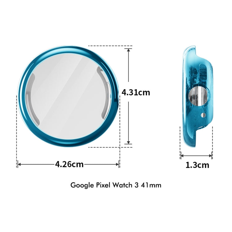 ENKAY Hat-Prince Full Coverage Electroplated Soft TPU Case with Screen Protection, For Google Pixel Watch 3 41mm