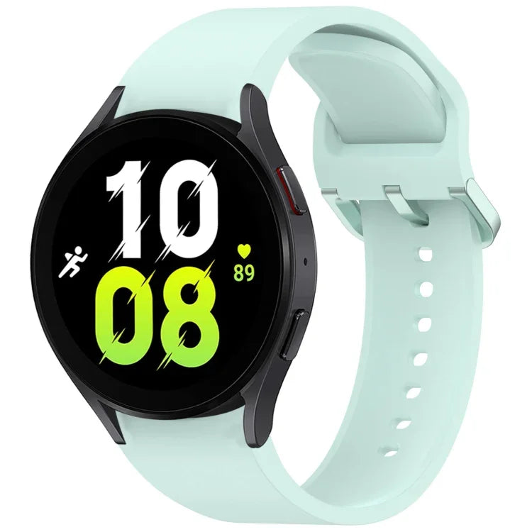 Solid Color Colorful Buckle Quick Release Silicone Watch Band, For Samsung Galaxy Watch 5 40 / 44mm, For Samsung Galaxy Watch 5 Pro, For Samsung Galaxy Watch 4 40 / 44mm, For Samsung Galaxy Watch 4 Classic 46 / 42mm