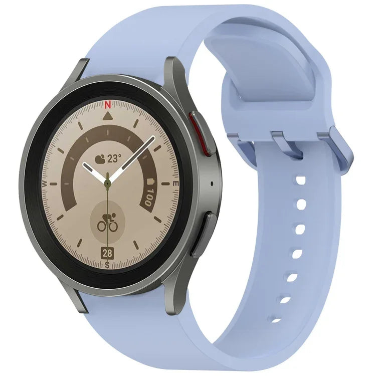 Solid Color Colorful Buckle Quick Release Silicone Watch Band, For Samsung Galaxy Watch 5 40 / 44mm, For Samsung Galaxy Watch 5 Pro, For Samsung Galaxy Watch 4 40 / 44mm, For Samsung Galaxy Watch 4 Classic 46 / 42mm