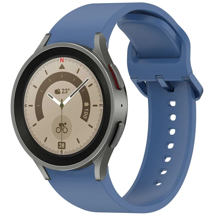 Solid Color Colorful Buckle Quick Release Silicone Watch Band, For Samsung Galaxy Watch 5 40 / 44mm, For Samsung Galaxy Watch 5 Pro, For Samsung Galaxy Watch 4 40 / 44mm, For Samsung Galaxy Watch 4 Classic 46 / 42mm