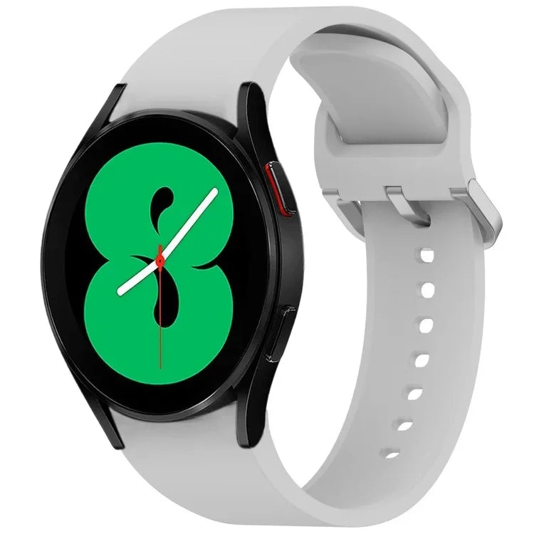 Solid Color Colorful Buckle Quick Release Silicone Watch Band, For Samsung Galaxy Watch 5 40 / 44mm, For Samsung Galaxy Watch 5 Pro, For Samsung Galaxy Watch 4 40 / 44mm, For Samsung Galaxy Watch 4 Classic 46 / 42mm