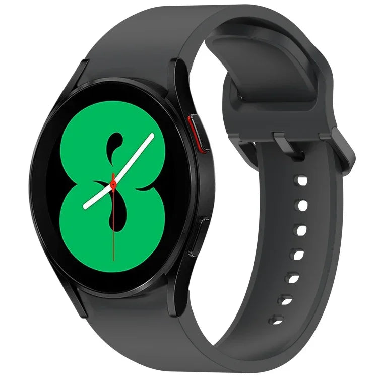 Solid Color Colorful Buckle Quick Release Silicone Watch Band, For Samsung Galaxy Watch 5 40 / 44mm, For Samsung Galaxy Watch 5 Pro, For Samsung Galaxy Watch 4 40 / 44mm, For Samsung Galaxy Watch 4 Classic 46 / 42mm