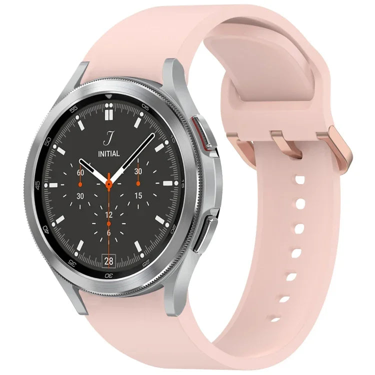 Solid Color Colorful Buckle Quick Release Silicone Watch Band, For Samsung Galaxy Watch 5 40 / 44mm, For Samsung Galaxy Watch 5 Pro, For Samsung Galaxy Watch 4 40 / 44mm, For Samsung Galaxy Watch 4 Classic 46 / 42mm