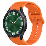 Wavy Grain Stitched Quick Release Silicone Watch Band, For Samsung Galaxy Watch 6 44mm, For Samsung Galaxy Watch 6 40mm, For Samsung Galaxy Watch 6 Classic 43mm, For Samsung Galaxy Watch 5 Pro Golf Edition