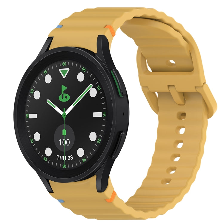 Wavy Grain Stitched Quick Release Silicone Watch Band, For Samsung Galaxy Watch 5 Golf Edition, For Samsung Galaxy Watch 5  44mm, For Samsung Galaxy Watch 5 Pro  45mm, For Samsung Galaxy Watch 5  40mm