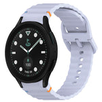 Wavy Grain Stitched Quick Release Silicone Watch Band, For Samsung Galaxy Watch 5 Golf Edition, For Samsung Galaxy Watch 5  44mm, For Samsung Galaxy Watch 5 Pro  45mm, For Samsung Galaxy Watch 5  40mm