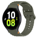 Wavy Grain Stitched Quick Release Silicone Watch Band, For Samsung Galaxy Watch 5 Golf Edition, For Samsung Galaxy Watch 5  44mm, For Samsung Galaxy Watch 5 Pro  45mm, For Samsung Galaxy Watch 5  40mm