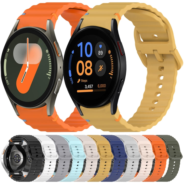 Wavy Grain Stitched Quick Release Silicone Watch Band, For Samsung Galaxy Watch 5 Golf Edition, For Samsung Galaxy Watch 5  44mm, For Samsung Galaxy Watch 5 Pro  45mm, For Samsung Galaxy Watch 5  40mm