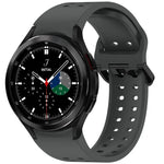 Diplopore Button Quick Release Silicone Watch Band, For Samsung Galaxy Watch 4 40 / 44mm, For Samsung Galaxy Watch 4 Classic 42 / 46mm