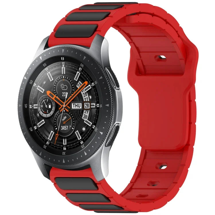 Two Color I-Shaped Silicone Watch Band, For Samsung Galaxy Watch 20mm, For Samsung Galaxy Watch 22mm