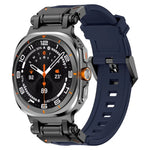 Black Connector Quick Release Silicone Watch Band, For Samsung Galaxy Watch Ultra 47mm / Ultra 2025