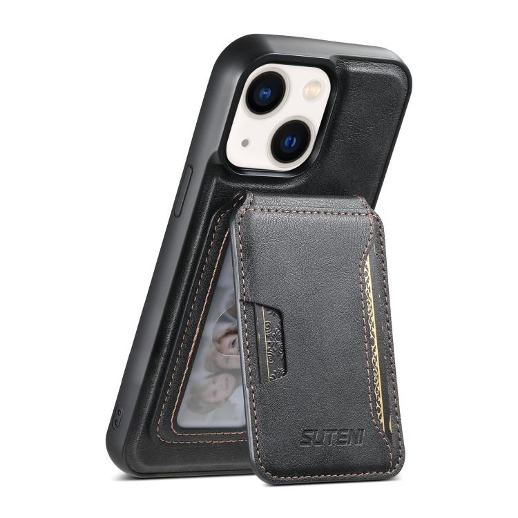 Suteni M3 Card Bag MagSafe Cowhide Texture Leather Phone Case, For iPhone 14, For iPhone 14 Pro, For iPhone 14 Pro Max, For iPhone 13 Pro Max, For iPhone 13 Pro, For iPhone 13, For iPhone 12, For iPhone 12 Pro Max, For iPhone 12 Pro