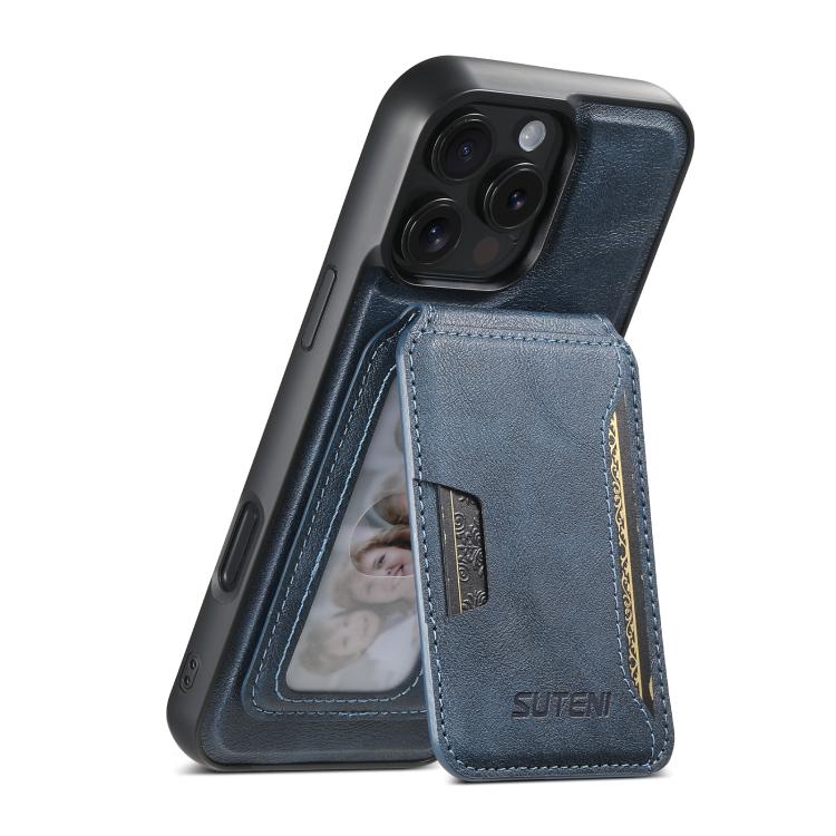 Suteni M3 Card Bag MagSafe Cowhide Texture Leather Phone Case, For iPhone 14, For iPhone 14 Pro, For iPhone 14 Pro Max, For iPhone 13 Pro Max, For iPhone 13 Pro, For iPhone 13, For iPhone 12, For iPhone 12 Pro Max, For iPhone 12 Pro