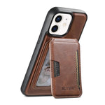 Suteni M3 Card Bag MagSafe Cowhide Texture Leather Phone Case, For iPhone 14, For iPhone 14 Pro, For iPhone 14 Pro Max, For iPhone 13 Pro Max, For iPhone 13 Pro, For iPhone 13, For iPhone 12, For iPhone 12 Pro Max, For iPhone 12 Pro