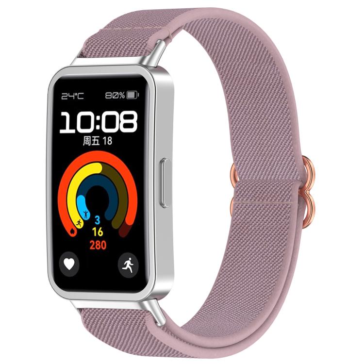 Slide Buckle Nylon Elastic Braided Watch Band, For Huawei Band 10 / 10 NFC / 9 / 9 NFC