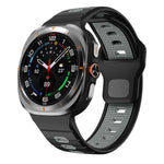Horizontal Stripes Reverse Buckle Silicone Watch Band, For Samsung Galaxy Watch Ultra 47mm / Ultra 2025