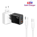 PD41 GaN PD 45W + USB Charger with Type-C to Type-C Data Cable, EU Plug, EU Plug