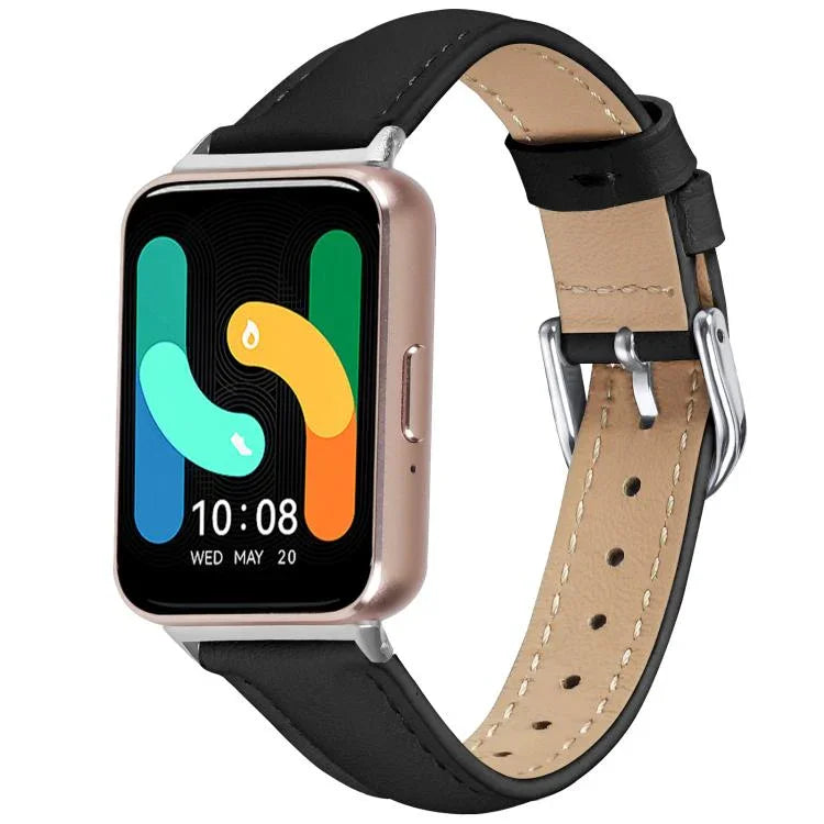 Slim Genuine Leather Watch Band, For Samsung Galaxy Fit3