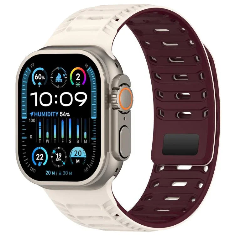 Mountain Armor Magnetic Silicone Watch Band, For Apple Watch 46mm / 49mm / 45mm / 44mm, For Apple Watch 42mm / 41mm / 40mm / 38mm