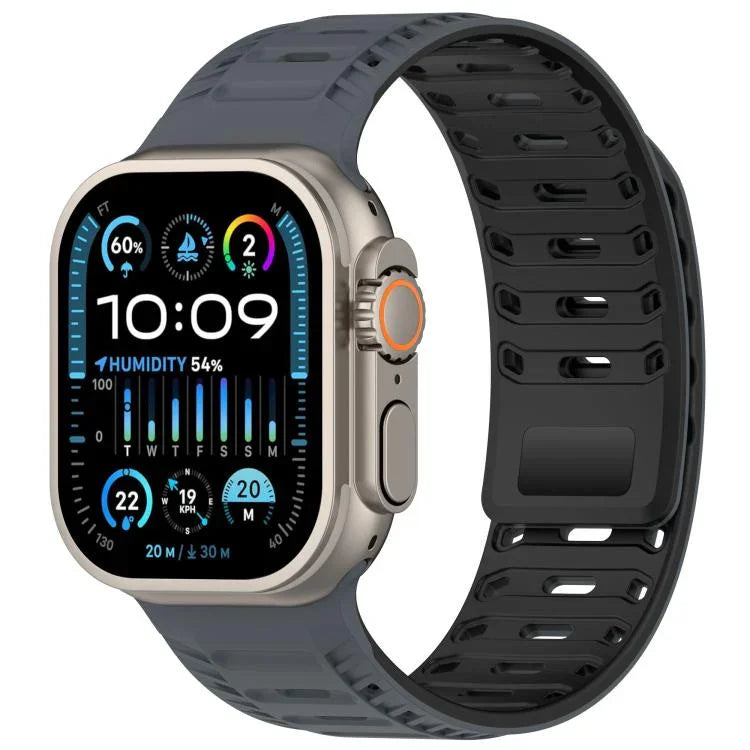 Mountain Armor Magnetic Silicone Watch Band, For Apple Watch 46mm / 49mm / 45mm / 44mm, For Apple Watch 42mm / 41mm / 40mm / 38mm