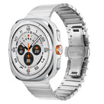 One-bead Butterfly Buckle Stainless Steel Watch Band, For Samsung Galaxy Watch Ultra 47mm / Ultra 2025