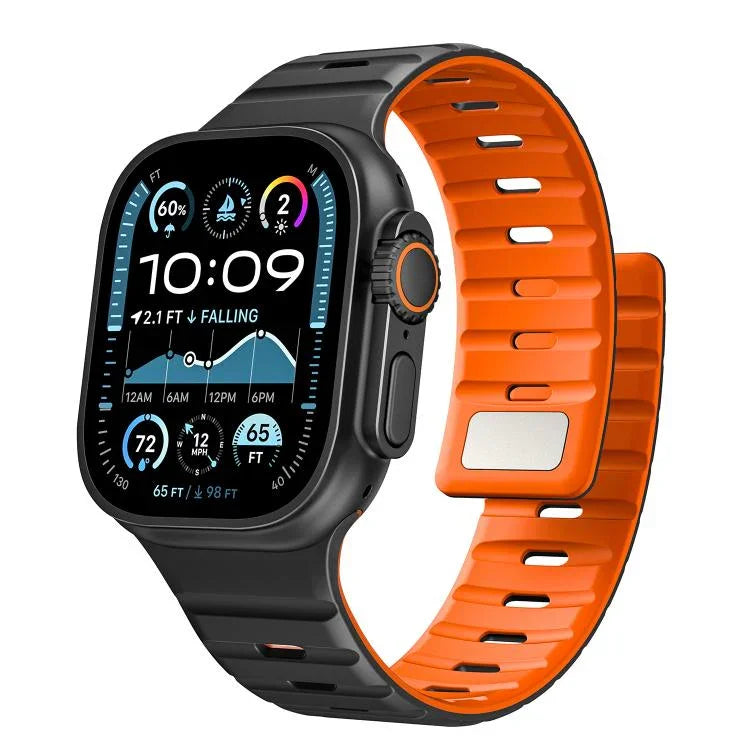 Norman Magnetic Silicone Watch Band, For Apple Watch 46mm / 49mm / 45mm / 44mm, For Apple Watch 42mm / 41mm / 40mm / 38mm