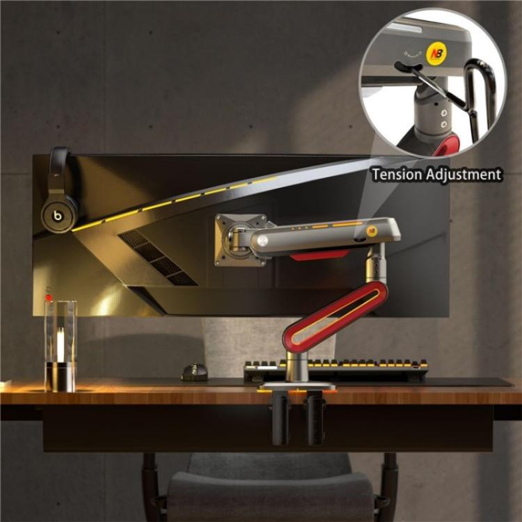NORTH BAYOU L60 RGB Light Desk Mount Bracket 32-60 Inch Gaming Monitor Arm Stand, L60